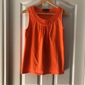 Jones New York Women’s Orange Braided Neck Tank Top Size Med